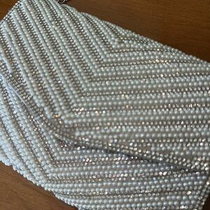 NWT Super Sparkly Pearl Beaded Clutch